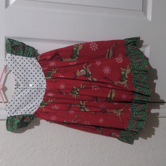 Eleanor Rose Christmas Reindeer GiGi Dress. Size 4-5 - Picture 2 of 9